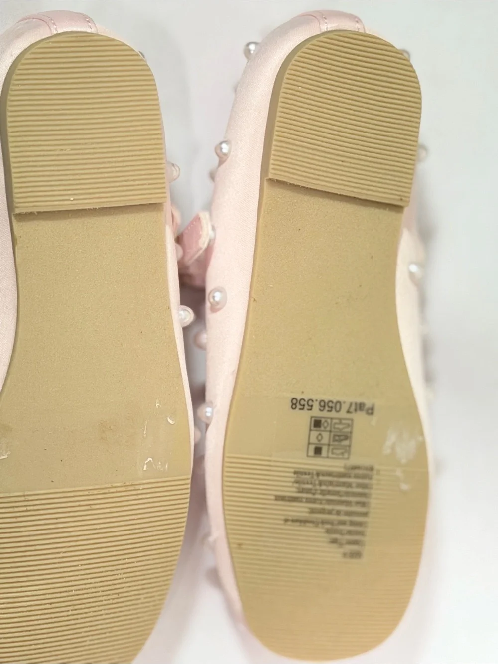 Janie and Jack Light Pink Confection Pearl Ballet Flat